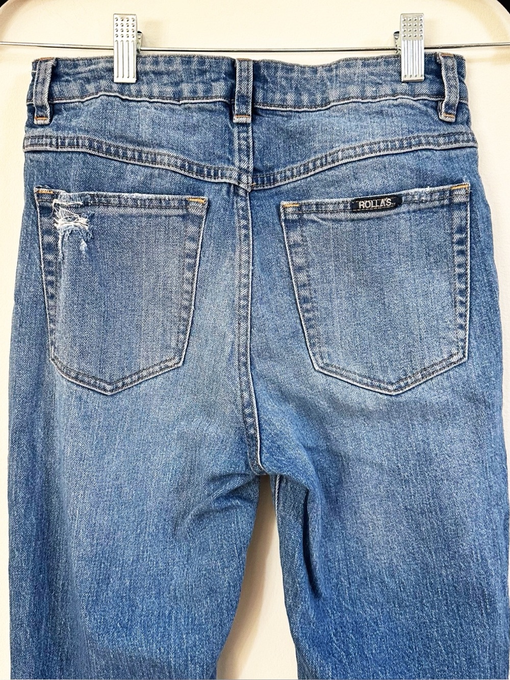 Rolla’s Miller Mid High Rise Slim Ripped Knee Jeans Size 26 - Picture 7 of 10